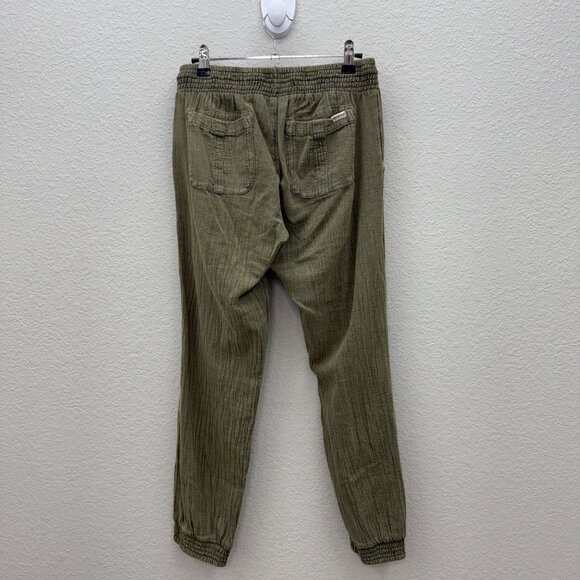 Ripcurl Classic Surf Green Poplin Cotton Crepe Beach Pants GPANE9 Womens Small - Picture 7 of 10